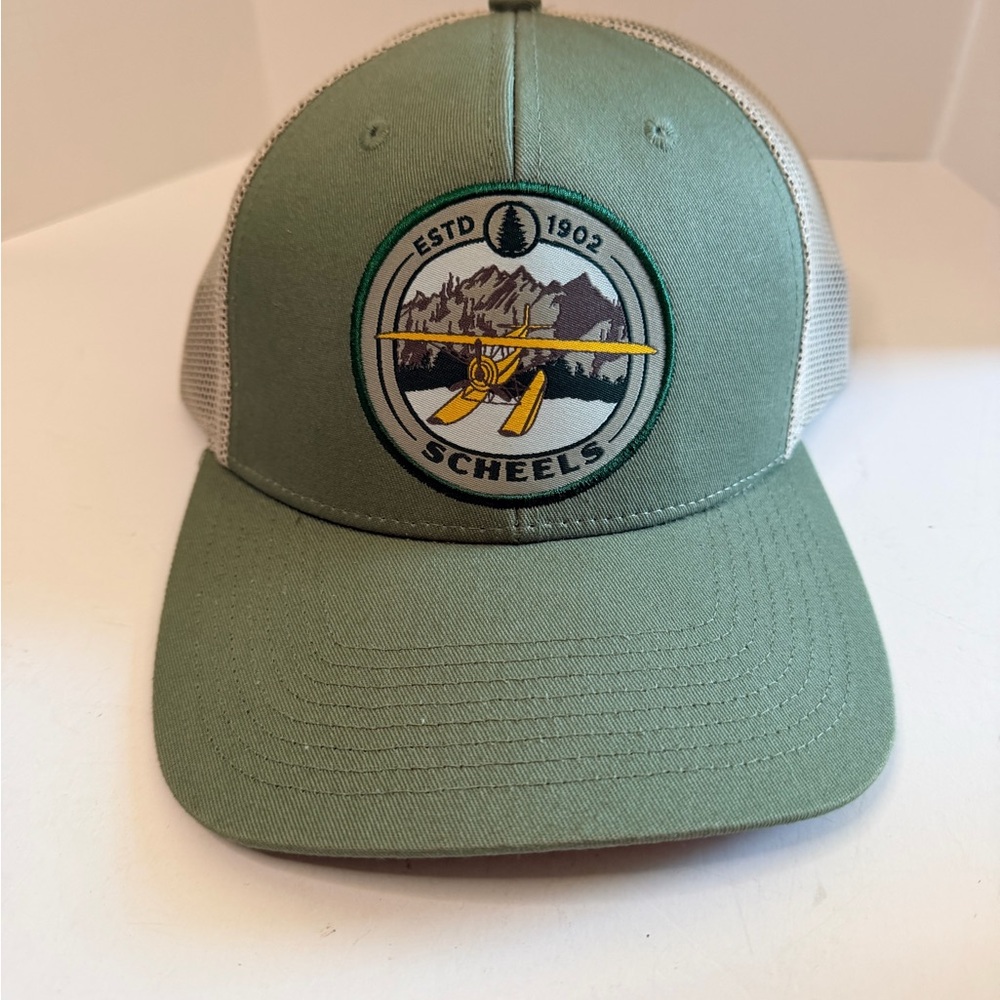 Scheels Green and Tan Men's Cap